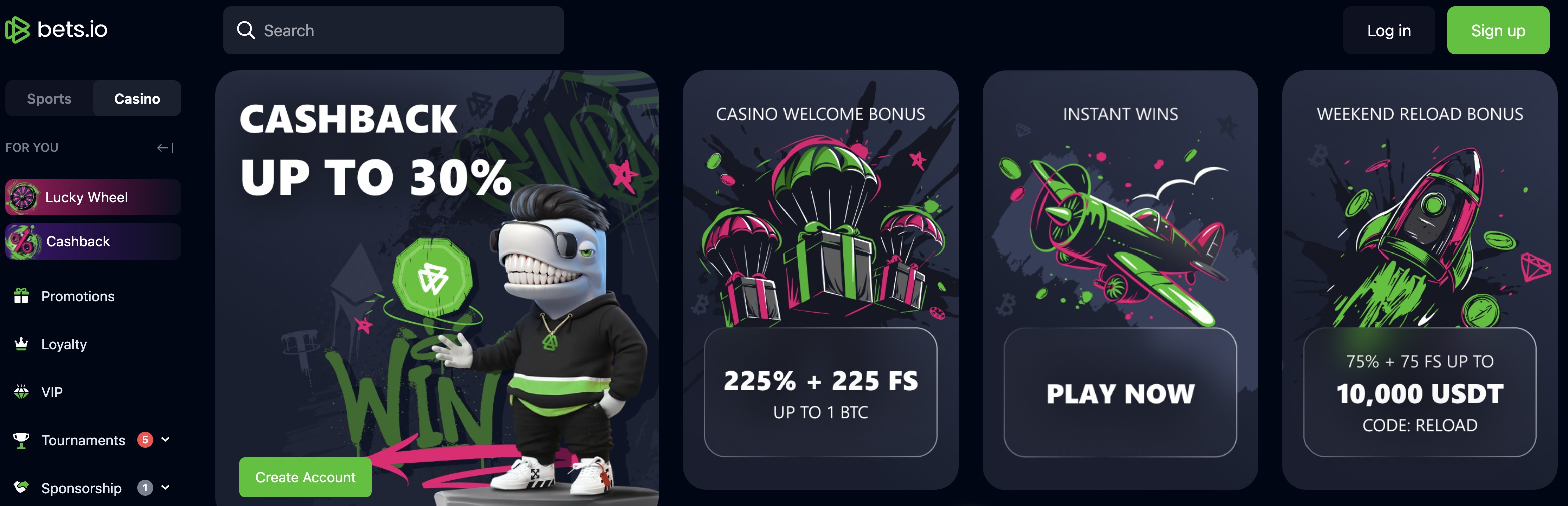 Bets.io 슬롯 카지노